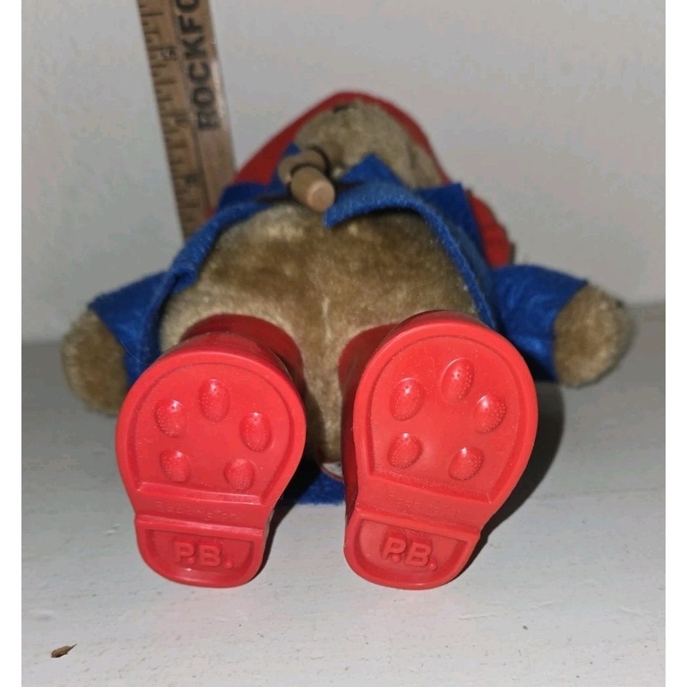 Classic Paddington Bear 10" Plush Toy in Duffle Coat & Red Rain Boots - Picture 3 of 4